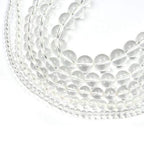 Natural Gemstone Clear Transparent Round Glass Crystal Quartz Loose Beads DIY Jewelry Choker Necklace Earrings Charms Findings Accessories 1 Strand 15.5 inches (6mm, Transparent) - color: Transparent, size: 6mm