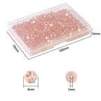 1000pcs Crystal Glass Beads 4mm Bulk Faceted Bicone Spacer Beads for DIY Jewelry Making - color: Water Red AB, size: 4mm