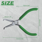 SPEEDWOX Mini Bent Needle Nose Pliers With Teeth 5" 45-Degree Bent Long Nose Pliers With Serrated Jaw Needle Remover Pliers Fishing Tools Precision Pliers For Jewelry Making And Small Object Gripping - style: Bent Needle Nose Pliers