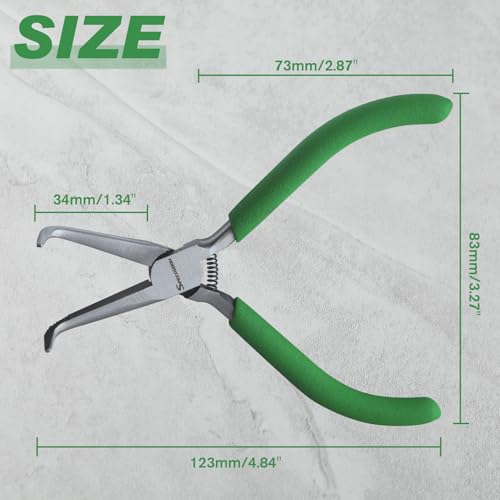 SPEEDWOX Mini Bent Needle Nose Pliers With Teeth 5" 45-Degree Bent Long Nose Pliers With Serrated Jaw Needle Remover Pliers Fishing Tools Precision Pliers For Jewelry Making And Small Object Gripping - style: Bent Needle Nose Pliers