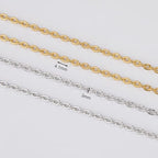 SMYHTGLIF 32.8 Feet Stainless Steel Chain for Jewelry Making 2 Rolls Gold and Silver Jewelry Making Chains Craft Chain Roll Oval Cable Bulk Chain Jewelry Supplies - size: 4.1×3mm