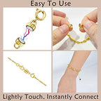 OHINGLT 925 Sterling Silver Magnetic Necklace Clasps and Closures,Gold and Silver Magnetic Clasp Converter for Jewelry Making Supplies,Chain Extender Connector for Small Necklace Bracelet - color: 8Pcs Gold & Silver
