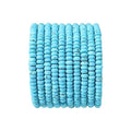 BEADIA Natural Blue Turquoise Disk Stone Beads 4x2mm 160pcs Rondelle Loose Semi Gemstone Beads for Jewelry Making Design - color: Blue Turquoise