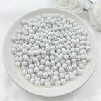 200Pieces 10MM Acrylic Round Beads Round Acrylic Balls Chunky Beads Smooth Spacer Plastic Pastel Beads Craft Beads for Necklace and Bracelet Making Crafting Supplies(176-white) - color: 176-white, size: 10MM