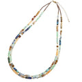 Plumiss Boho Handmade Natural Jasper Stone Beaded Crystal Mixed Strand Short Necklace for Women Girl - color: Mixed Natural Stone