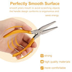 Flat Nose Pliers Smooth for Jewelry Making Wire Wrapping Bending Yellow (6 inch) - size: 6 Inch
