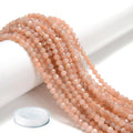 AD Beads Natural Gemstone Diamond-Cut Micro-Faceted Round Tiny 4mm Small Round for DIY Necklace Jewelry Making Beads (Sun Stone) - color: Sun Stone