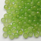 200PCS Glass Beads 8mm Glass Beads for Bracelets Necklaces Jewelry Making DIY Crafts (Light Green) - color: 1Light Green