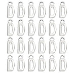 PATIKIL Letter Charm, 50pcs Alphabet Initial Pendant Charm Bulk DIY for Jewelry Making Bracelets Earrings Necklace - style: D