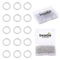BEADIA Platinum Plated Jump Rings Non Tarnish 8mm 300pcs for Jewelry Making Findings - color: Platinum, size: 0.7x8mm