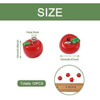 Craftdady Fruit Dangle Charms Pendants Cute Resin Food Pendants Apple Orange Pineapple Strawberry Pendants Lovely Vegetable Mushroom Charms for DIY Craft Earring Bracelet Necklace Jewelry Making - color: Red, Apple