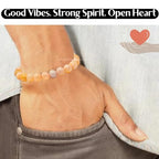 Amazing Gemstone Canadian Flower Agate Bracelet for Women Men's Gifts - Protection Healing Crystal Bracelet - 8mm Gemstone Beaded Adjustable Bracelet Pulseras Para Hombres Mujer Stocking Stuffers - color: Canadian Flower Agate