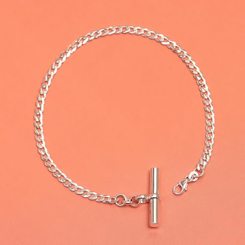 LeCalla Handmade Sterling Silver Mens Bracelets | Solid Italian 925 Chain Bracelets | Classic Designs Chain Bracelets for Men | Men's Silver Bracelet Gift for Dad, Boyfriend, Son - style: 9" T-Bar Bracelets