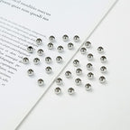 60 Pcs 304 Stainless Steel Smooth Round Spacer Beads 3mm Hole,Seamless Loose Beads for DIY Bracelet Jewelry Making Findings 6mm - color: steel, size: 6*3mm