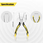 Premium Long Needle Nose Pliers-6’’, Paper Clamp Precision, High Carbon Steel, Soft Grip with Wire Cutter, Long Nose Cutting Pliers for Home, Fishing, Jewelry, Crafts,2pcs - style: Two-6in
