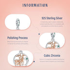 S925 Bead Dangle Charms for Bracelets Necklaces, Compatible with Pandora - style: Deer Family Charms