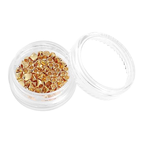 BEADIA 14K Gold Plated Twisted Spacer Beads 3x3mm 50pcs for Jewelry Making Findings Non Tarnish - color: 14K Gold, size: 3x3mm Twisted