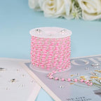 YOUBEIYEE 2 Meters Silver Plated Chain for Jewelry Making Pink Enamel Chain Roll Brass Chains Bulk with Jump Rings and Lobster Clasps - color: Pink Silver