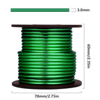 Aluminum Craft Wire, 32.8 Feet 3.0 mm/ 8 Gauge Green Bendable Soft Metal Aluminum Wire Roll Bulk for DIY Crafts Sculpting Jewelry Making - color: Green, size: 8 Gauge