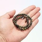 HARFINGTON 50pcs Natural Stone Beads 6mm Dragon Stone Round Gemstone Stone Loose Beading Real Genuine Smooth Balls Bead for Jewelry Making Bracelets Necklace Earrings DIY - color: Dragon Stone, size: 6mm