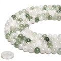 70PCS Natural 8MM Healing Gemstone, Iceberg Jade Energy Stone Round Loose Beads, Semi-Precious Crystal Beads with Free Elastic String for Jewelry Making DIY - color: Iceberg Jade, size: 8MM