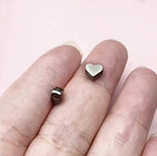 120 Pcs Heart Shape Spacer Beads Small Hole Spacer Beads Metal Loose Beads for Making Bracelet Necklace Earring Accessories DIY Handmade Craft (Gold/Silver/Gun Black) - color: Gold/Silver/Gun black
