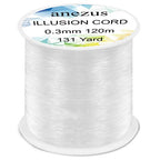 Anezus Fishing Wire for Hanging, Clear Fishing Line Invisible String Strong Monofilament Line for Hanging Decorations and Crafts - style: 0.3mm, 15lb