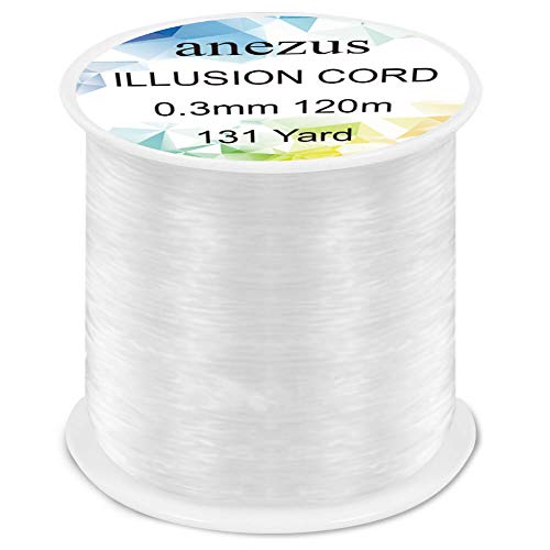Anezus Fishing Wire for Hanging, Clear Fishing Line Invisible String Strong Monofilament Line for Hanging Decorations and Crafts - style: 0.3mm, 15lb