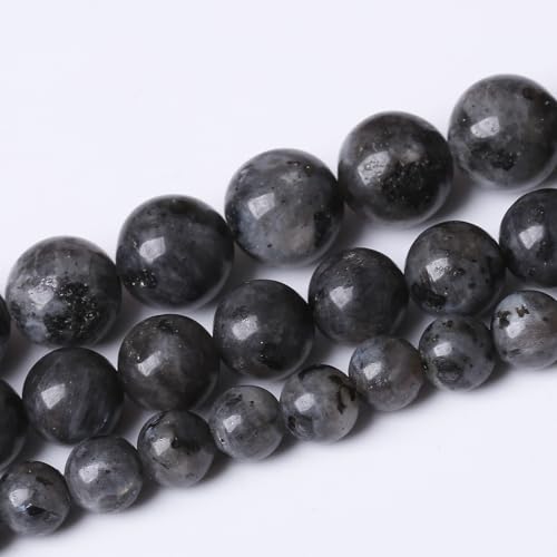 Black Glitter Stone Beads for Jewelry Making DIY Bracelet Necklace Jewelry Making 1 Strand 15.5inch 4MM - color: Black Glitter, size: 4MM
