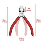 Wire Cutters 5 Pack, 5 Inch Wire Cutters Set, HOUSERAN Side Cutters Flush Cut Pliers, Spring Loaded Cutting Pliers with Non-slip Red Handle, Dikes Wire Cutters Snips for Model Kits, Crafting, Zip Ties - color: 5 Pack Wire Cutters