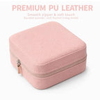 Jewelry Box for Women Girls, Small Travel Jewelry Organizer, Mini Portable Jewelry Storage Case as Small Gifts for Women, Pink