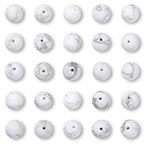 NCB White Matte White Howlite Beads 200pcs 4mm Round Gemstone Beads Spacer Charm Beads Natural Stone Loose Beads for Bracelet Necklace Jewelry Making (Matte White Howlite, 4mm 200Beads) - color: Matte White Howlite, size: 4mm 200Beads