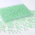 500Pcs Green 6mm Glass Beads for Jewelry Making, Round Crystal Beads for Necklace Kits Earring and DIY Crafts Kit Bracelets (Light Green) - color: Light Green