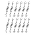 12 Pack Magnetic Necklace Clasps and Closures. Necklace Jewelry Extender with Strong Magnet. for Jewelry Necklace Bracelet Making. Gold and Silver Plating (12Pcs | Silver Cylinder) - color: 12Pcs | Silver Cylinder