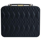 Travel Jewelry Box Jewelry Storage Case Jewelry Suitcase for Women and Men 2 Layer Jewelry Organizer Box with Removable Tray (Black) - color: Black-2
