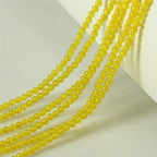 MJDCB 320pcs Natural Small Stone Beads 2mm Yellow Agate Round Smooth Loose Gemstone Bead for Jewelry Making Bracelets Earrings Necklaces Accessories - color: Yellow Agate
