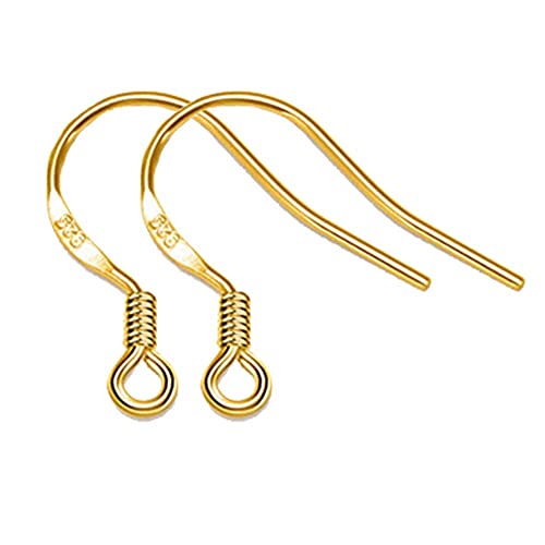 Earring Hooks - 120 PCS/60 Pairs Gold plated copper Hypoallergenic Ear Wires Fish Hooks for Jewelry Making, Jewelry Findings Parts with 120 PCS Rubber Earring Backs Stopper for DIY Earrings - color: Regular 18K Gold 2