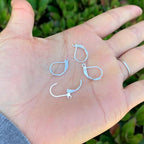 Adabele 50pcs Hypoallergenic Earring Hooks Leverback Ear Wire 15mm Long Sterling Silver Plated Brass for DIY Craft Earrings Jewelry Making CF193-1 - color: Silver, size: 15mm (50pcs)