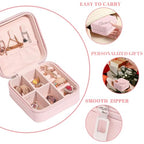 Personalized Travel Jewelry Box,Custom Leather Jewelry Case with Name,Customized Birthday Christmas Valentines Day Gifts for Women Bridesmaid Girls - color: Style 03