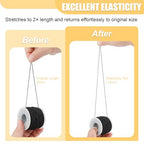 NIUBIER 4 Rolls Elastic String for Bracelets, 1 MM 660 Feet Stretchy Bracelet String, Sturdy Elastic Cord for Craft Necklace Jewelry Making (2 Black + 2 White)