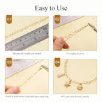 Jabogrii 5 Meters Gold Stainless Steel Jewelry Making Chain Spool Craft Heart Chain Bulk for Jewelry Making - color: Hollow Heart Gold