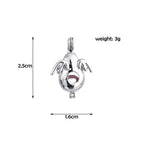 MilkyWay Wish Pearl Necklace Kit, DIY Necklace Making Kit, lotus Necklace Cage Locket Cultured Pearl in Oyster Set, 16.9", Surprise Gift For Wife, Girlfriend,Mother - color: Dolphin