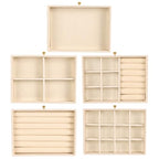Greenfeather Jewelry Organizer with 7 Removable Drawers, Clear Acrylic Jewelry Box with 16 Necklace Hooks 48 Pairs of Earring Holes 5 Velvet-Lined Drawers for Rings Bracelets Necklaces - color: Off-White-Style B