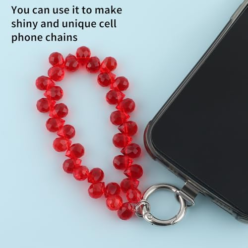 100pcs Ruby Red Faceted Crystal Glass Beads 8x10mm, Shiny Teardrop Glass Beads for Jewelry Making, Crystal Beads for Bracelet Necklace Earring DIY Craft - color: Ruby Red