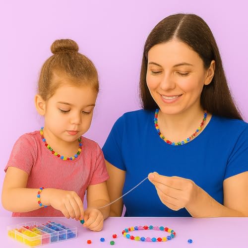 YITOHOP Bicone Glass Beads,1500pcs 48 Colors 6mm Sparkly Crystal Beads, Faceted Bracelet Beads Loose Craft Bead for Friendship Bracelet Necklace Earring Jewelry Making - size: 6mm