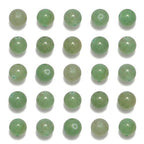 NCB 100pcs 6mm Natural Stones Round Gemstone Round Loose Stone Beads with Elastic String and Beading Needle for Jewelry Making Bracelet Necklace Earrings DIY Crafts (Green Aventurine, 6mm 100Beads) - color: Green Aventurine, size: 6mm 100Beads