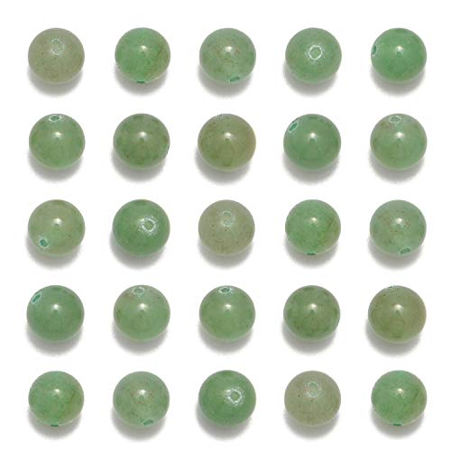 NCB 200pcs 4mm Green Aventurine Loose Beads for Jewelry Making, Natural Semi Precious Beads Round Smooth Gemstones Spacer Beads Charms for Necklaces Bracelets (Green Aventurine, 4mm 200Beads) - color: Green Aventurine, size: 4mm 200Beads