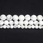 35pcs 10mm Matte Howlite Beads Natural Gemstone Beads Round Loose Beads for Jewelry Making - color: Matte Howlite, size: 10mm