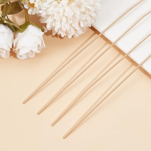 Beebeecraft 1 Box 3.28FT French Gimp Wire 18K Gold Plated Brass French Bullion Wire for Jewellery Making (1.6mm) - size: 200x1.6mm