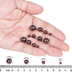 AD Beads Natural Gemstone Round Loose Beads 15" for Bracelet Necklace Earrings Jwelery Making Crafts DIY (4mm, Dark Red Garnet) - color: Dark Red Garnet, size: 4mm